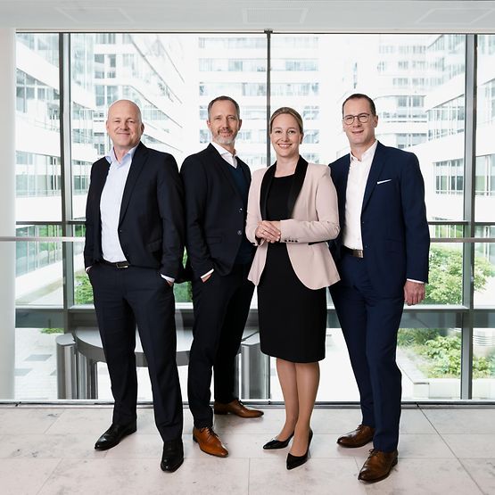v.l.n.r.: Bodo Gmel, Florian Reuter, Katrin Hilmer, Dr. Andreas Hoffknecht