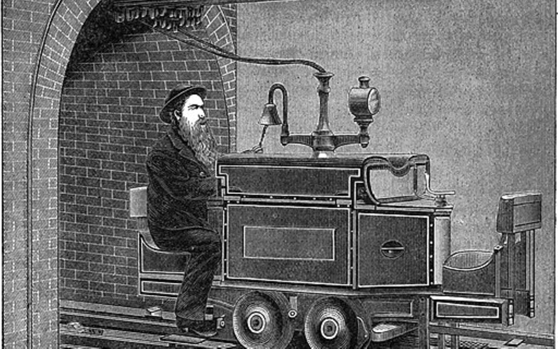 Elektrische Lokomotive von 1881 von Siemens und Halske 